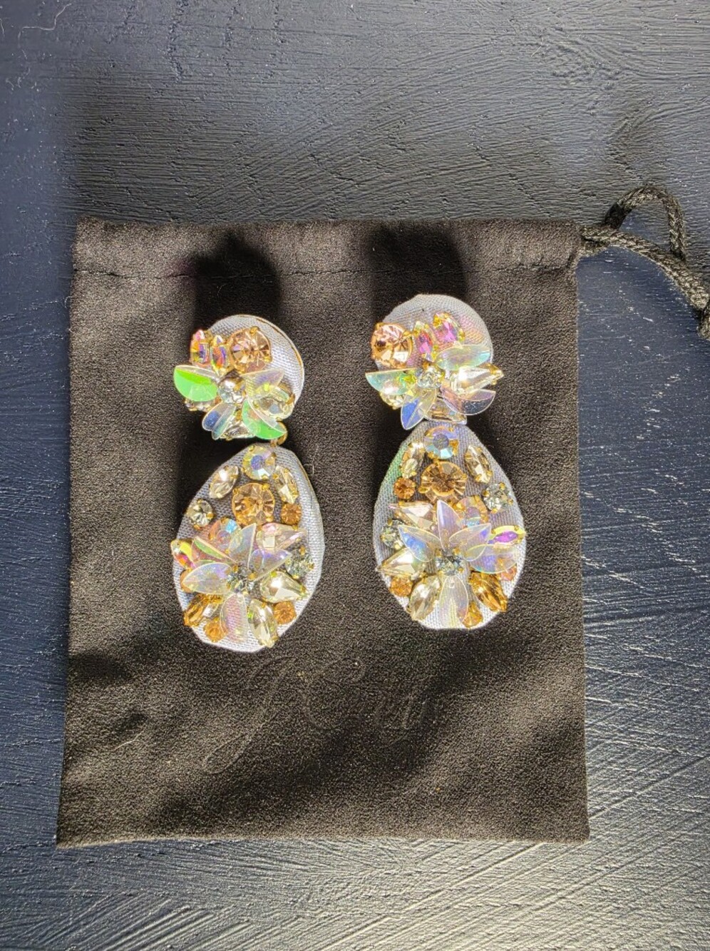 J Crew Sparkly Crystal And Sequin Earrings